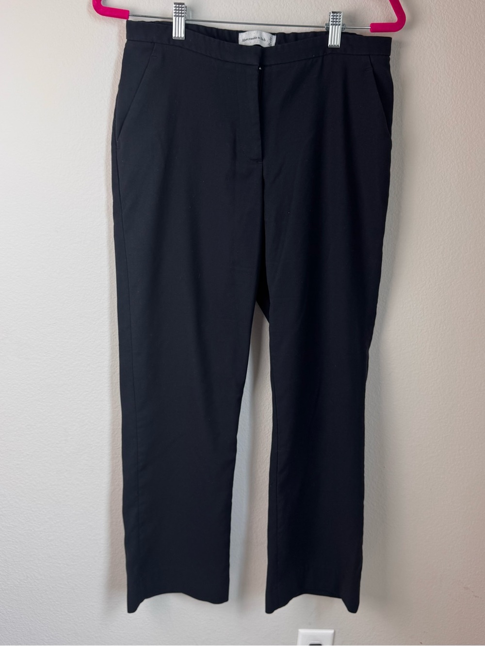 Abercrombie & Fitch Classic Black Straight-Leg Pants - Picture 1 of 7
